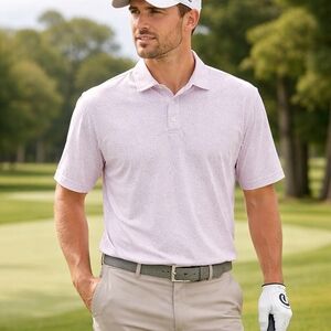 RLX Ralph Lauren Men’s Polo Shirt Pink Performance Short Sleeve Golf Casual Top